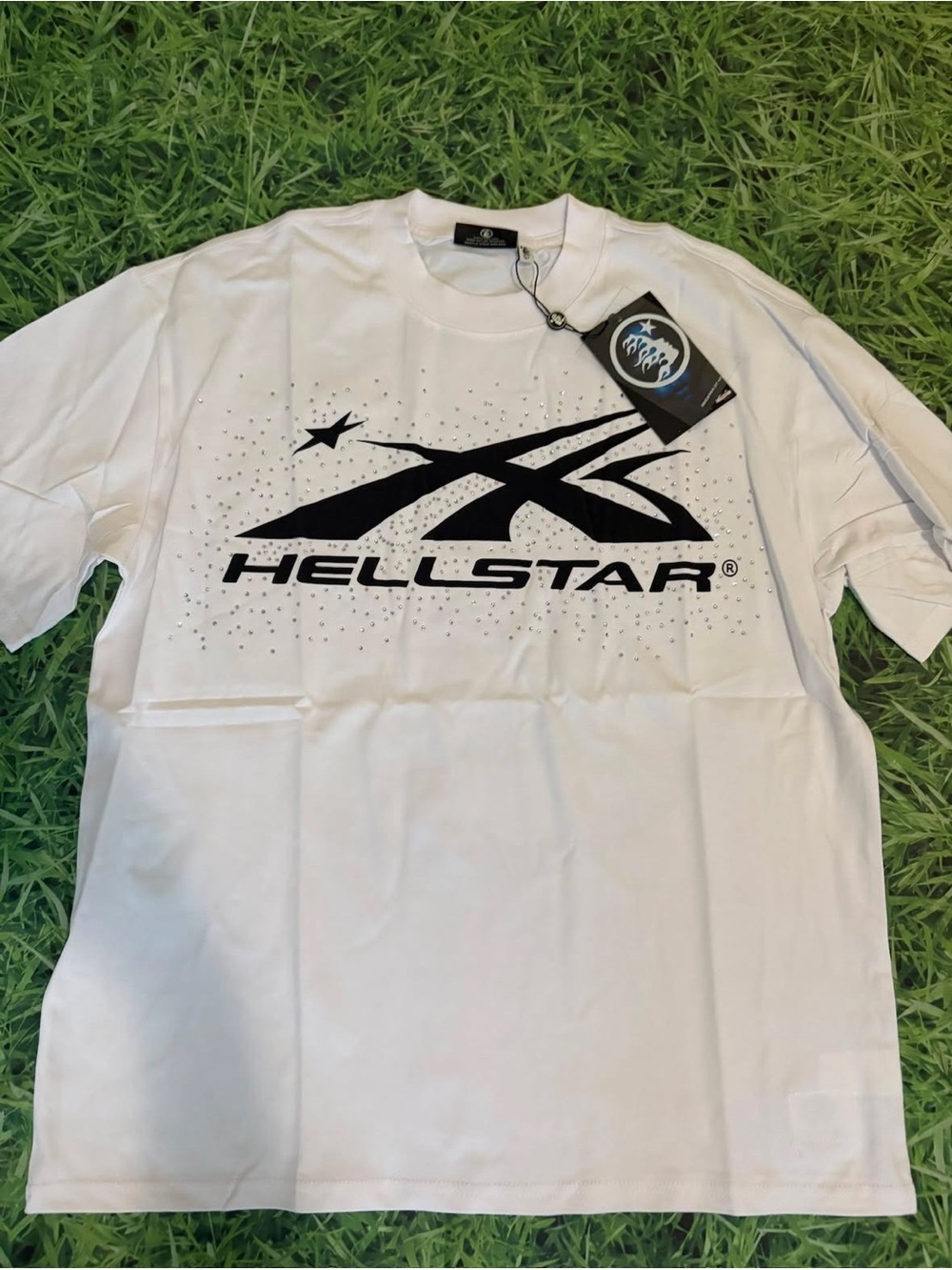 Men's Hellstar White Graphic Logo Short Sleeve Tee